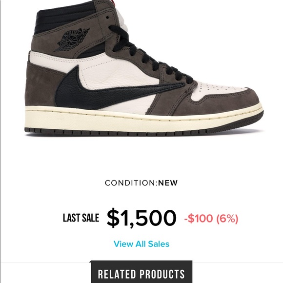 travis scott 1s pink laces